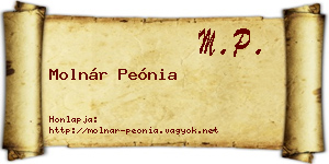 Molnár Peónia névjegykártya